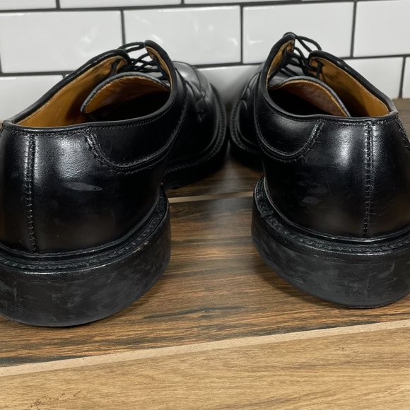 Allen Edmonds Mens Norse Black Split Moc Toe Lace Up Blucher Derby Shoes Size 10